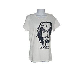 Pirates Of The Caribbean Women's XL Juniors Dead Mans Chest  T-Shirt Johnny Depp